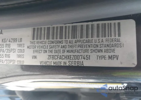 2014 Fiat 500L Lounge z USA, uszkodzony, nr VIN ZFBCFACHXEZ007451